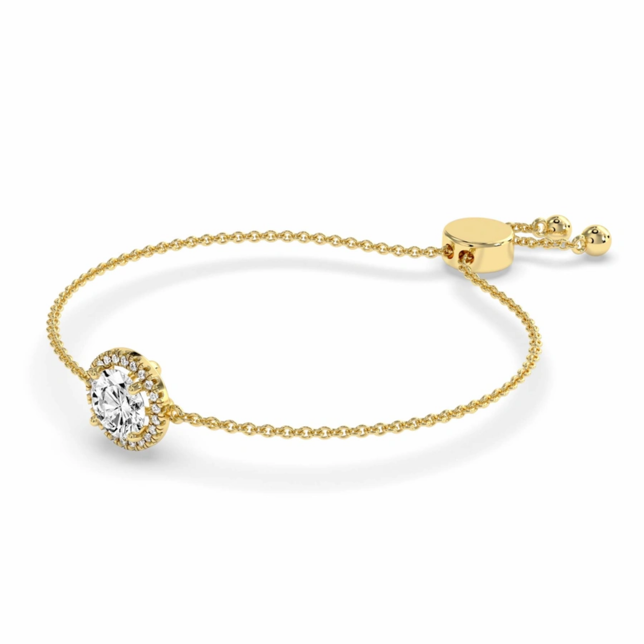 Isabella Round Halo Fashion Bracelet